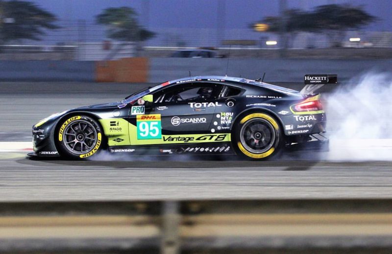 On the limit: In Bahrain, the 27-year-old Dane gave absolutely everything to secure the GTE Pro drivers' title.