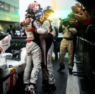 Toyota score 1-2 at rain-soaked home race