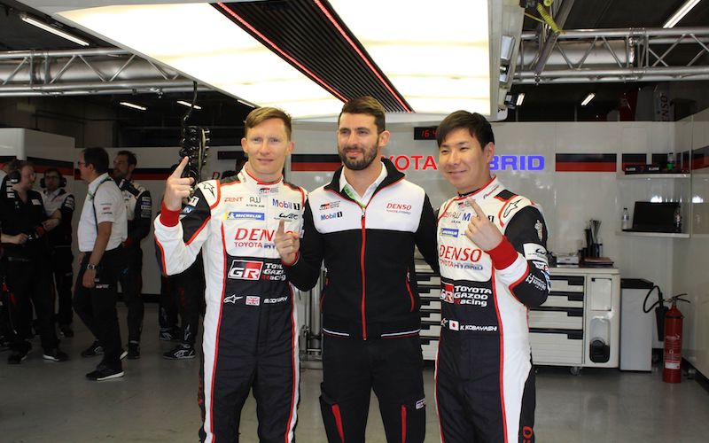 6h Spa – Polesitters Mike Conway, José Mariá López and Kamui Kobayashi in the garage