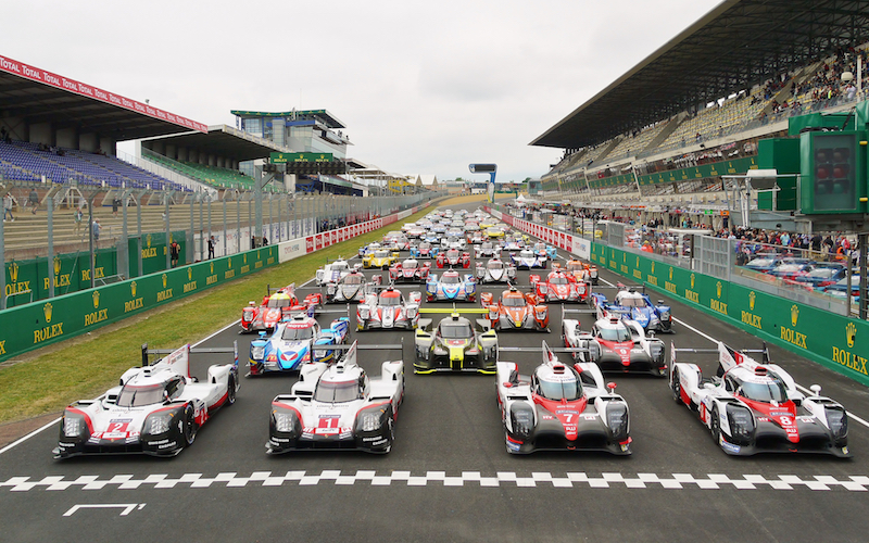 The grid of the 2017 Le Mans 24 Hours at the test day