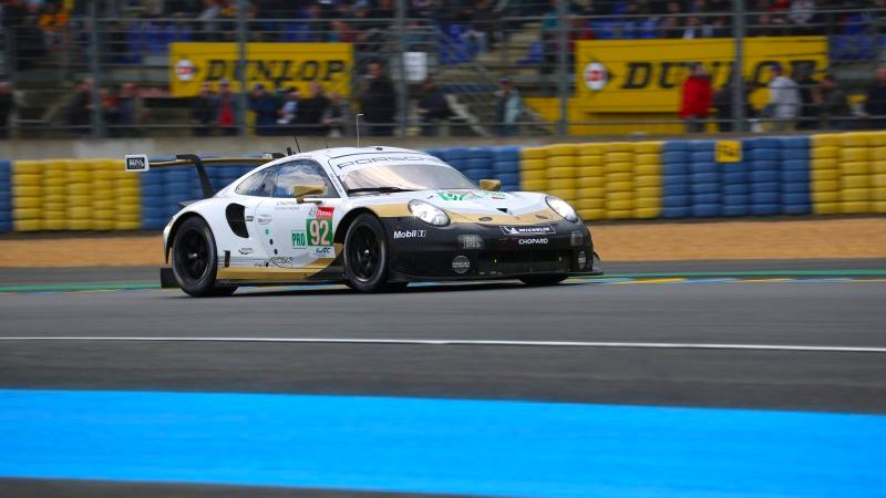 The Porsche #92 in Le Mans