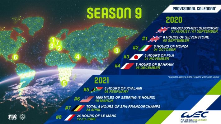 FIA WEC Calendar 2020/2021