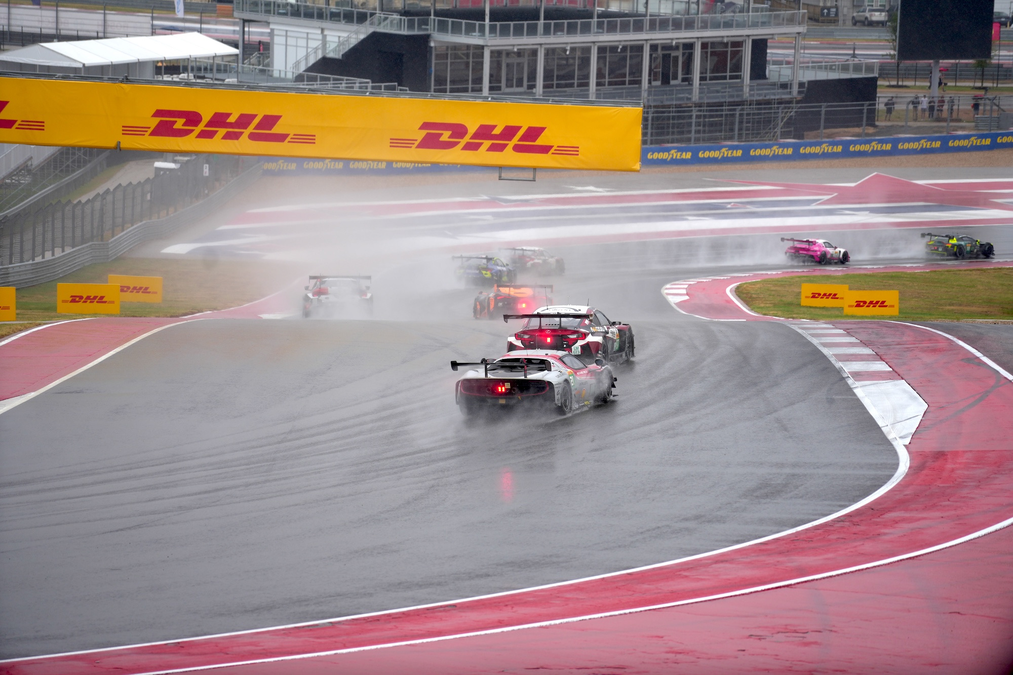 The rain make it nearly impossible to race at COTA